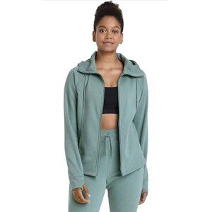 All in Motion Women's Fleece Full Zip Hooded Sweatshirt-Jade-XS